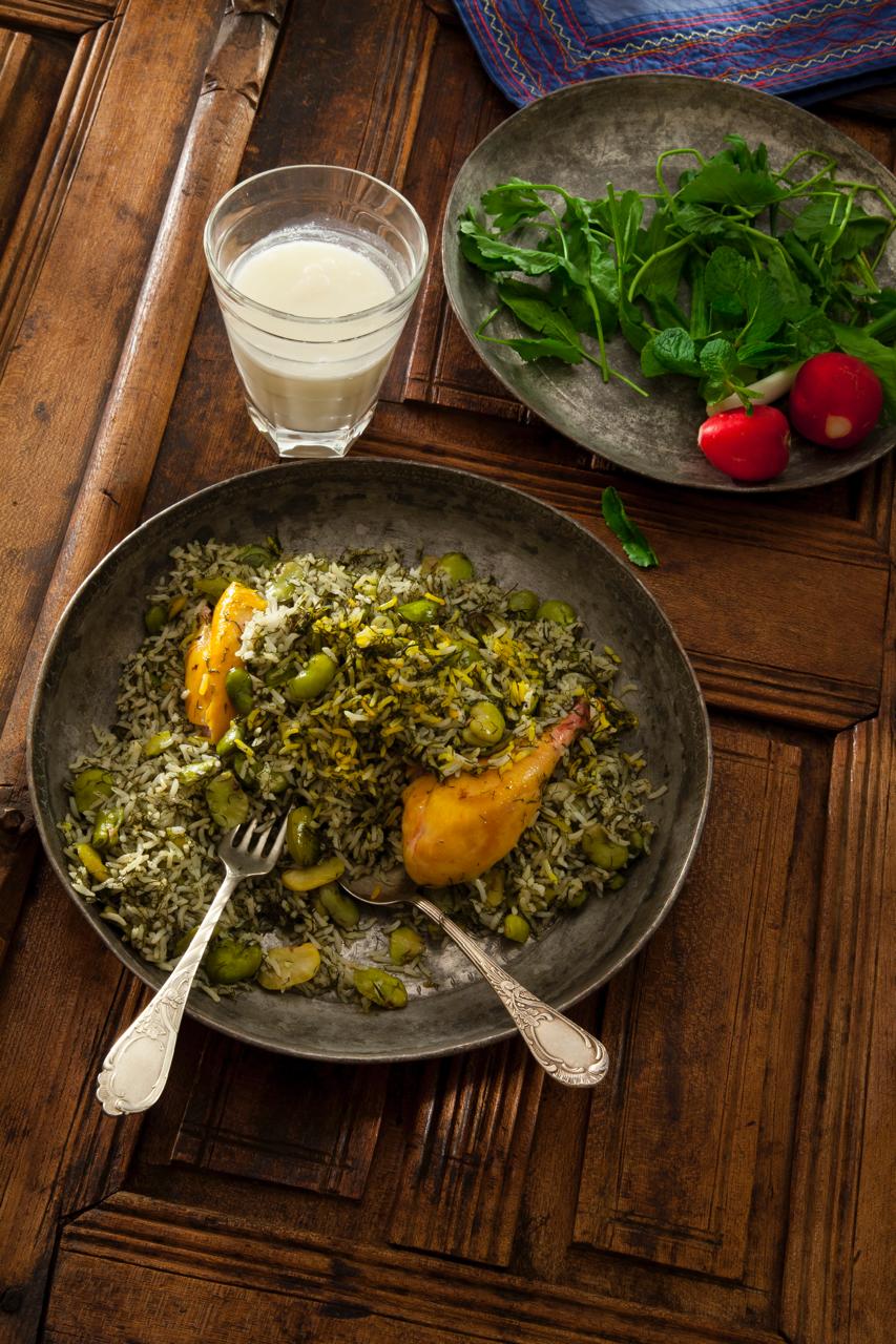 Baghali Polo ba Morgh - Dill Rice with Chicken